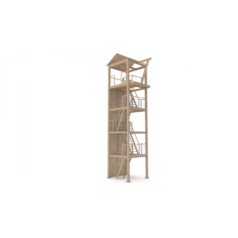 TORRE MULTIATIVIADES EM MADEIRA 2.5 X 2.5 X 10 m